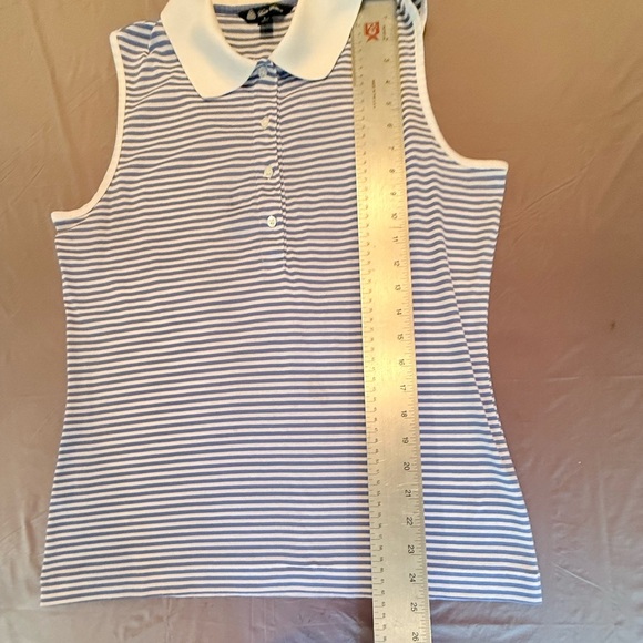 Brooks Brothers Blue/White Striped Polo Tank Top Size Large MSRP - Picture 7 of 7